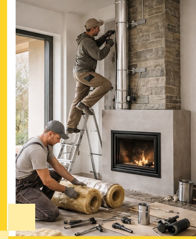 Монтаж дымоходов для каминов в Шадринске от 15512 р. ЭриданШдр