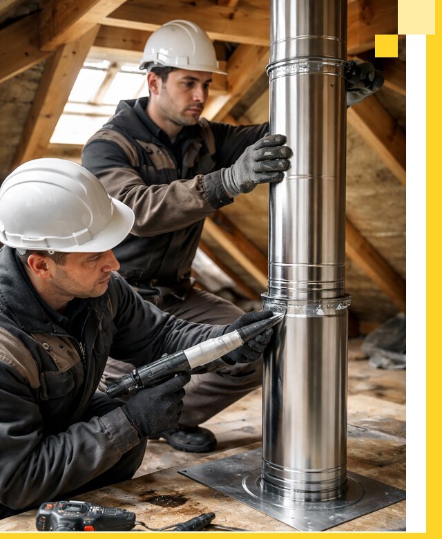 Монтаж дымоходов для каминов в Шадринске с гарантией качества