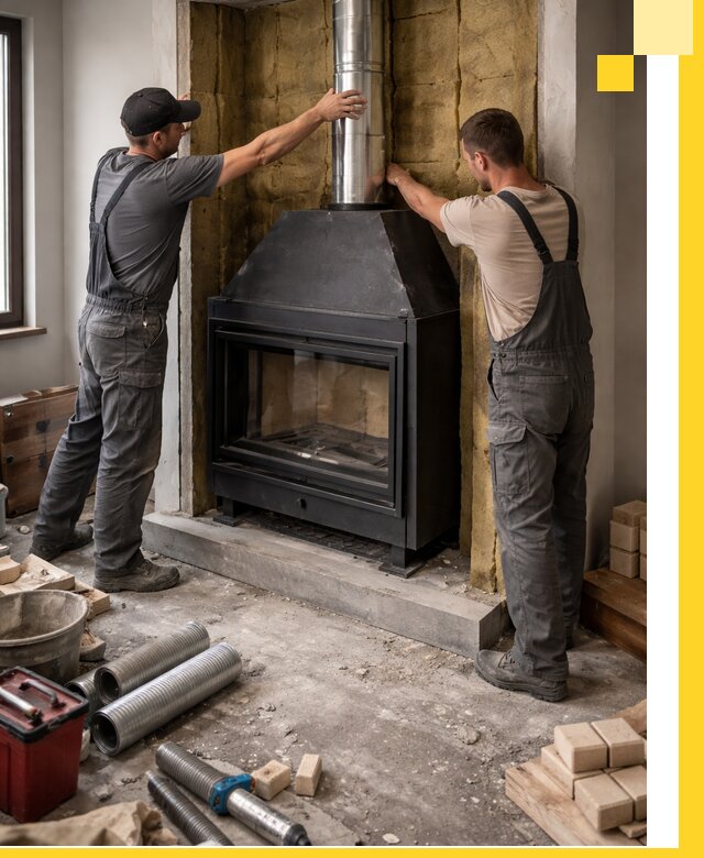 Изготовление и монтаж закрытых каминов в Шадринске под ключ