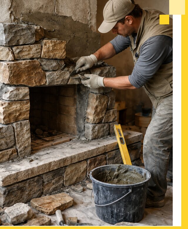 Изготовление и установка каменных каминов под ключ в Шадринске