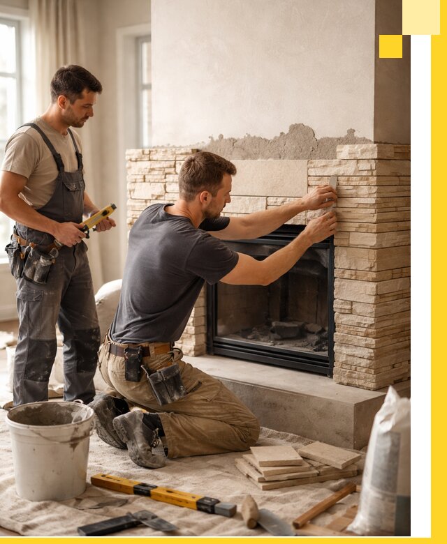 Установка и монтаж каминов для загородного дома в Шадринске