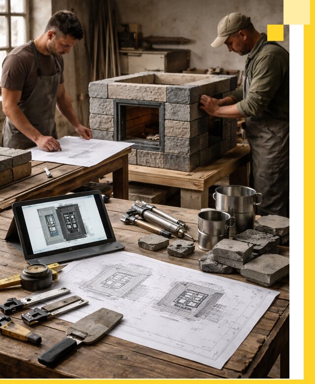 Разработка проектов печей с согласованием и монтажом в Шадринске