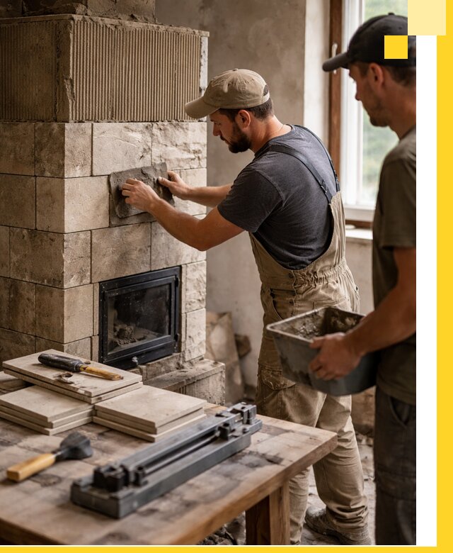 Профессиональная облицовка печей в Шадринске: керамика и камень