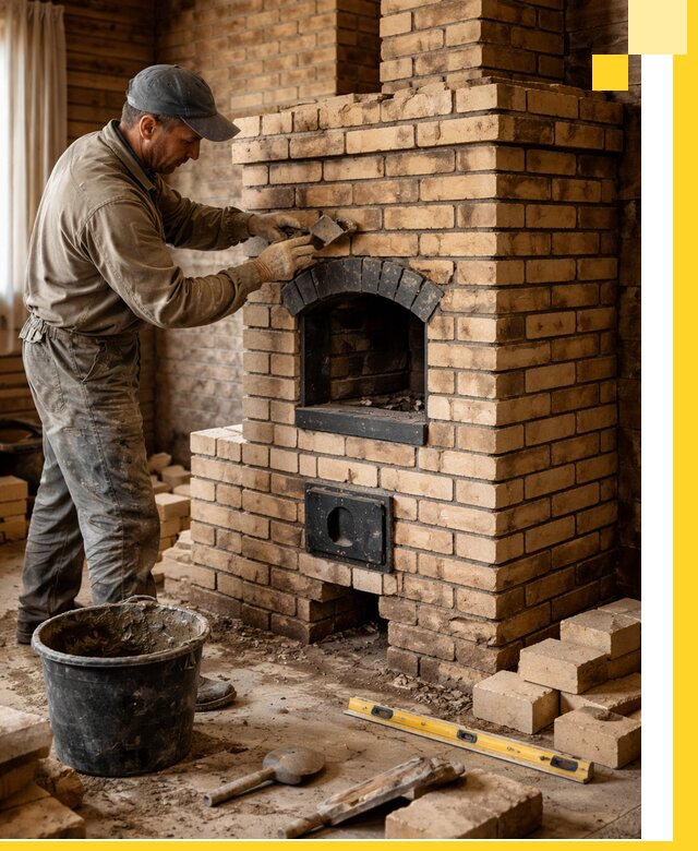 Кирпичные печи под ключ в Шадринске: проектирование и кладка