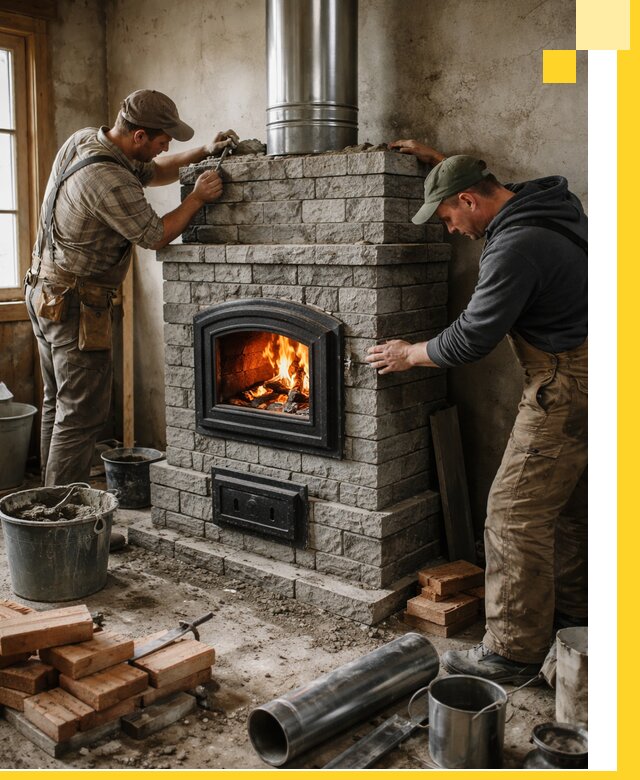 Производство, поставка и монтаж дровяных печей в Шадринске