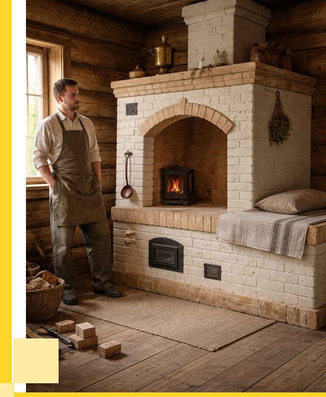 Русские печи с лежанкой под ключ в Шадринске от 155115 р. ЭриданШдр