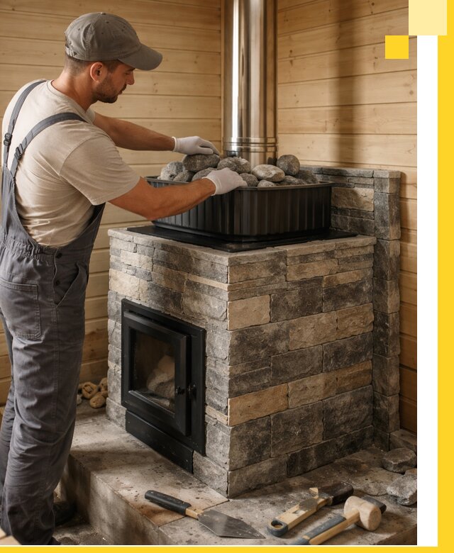 Печи для парной в Шадринске, производство, монтаж и обслуживание