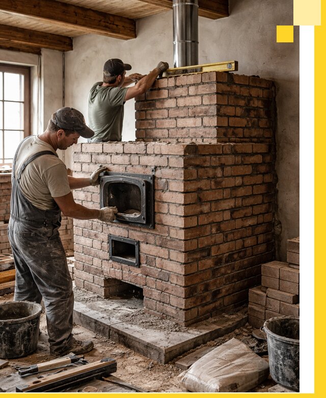 Печи для загородного дома под ключ в Шадринске — монтаж и сервис