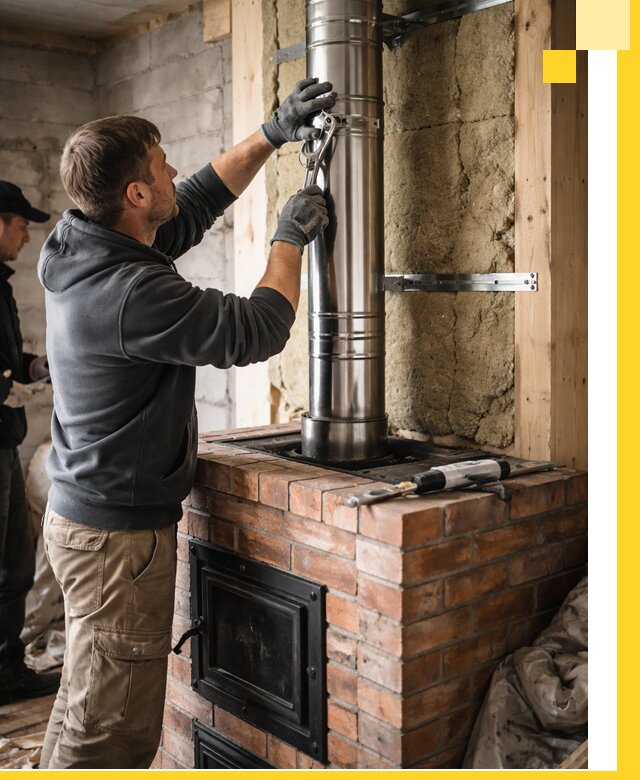 Изготовление и монтаж печей и дымоходов под ключ в Шадринске