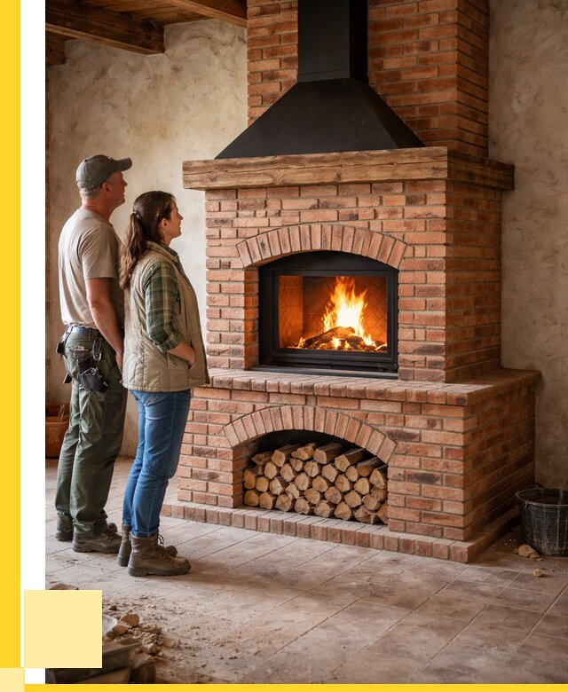 Печи камины из кирпича в Шадринске от 124092 р. | ЭриданШдр