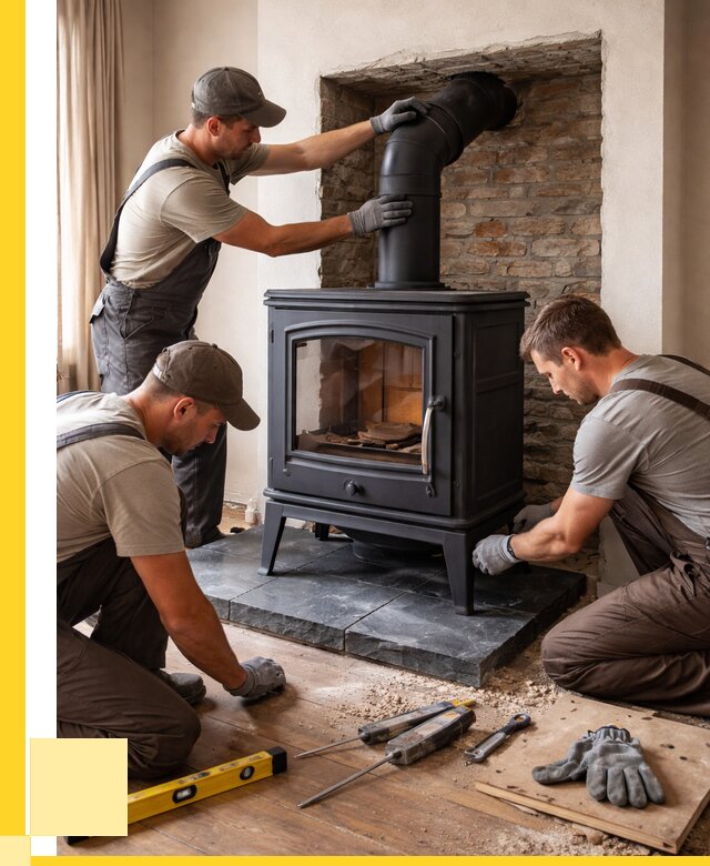 Монтаж печи камина в частном доме в Шадринске от 25853 р. | ЭриданШдр
