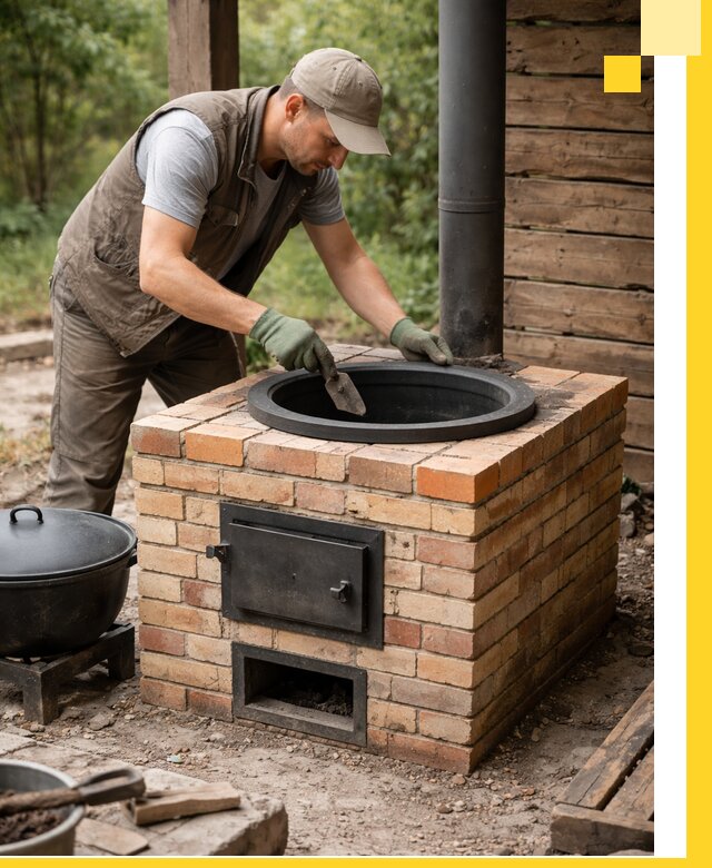 Изготовление и установка печей для казана в Шадринске под ключ