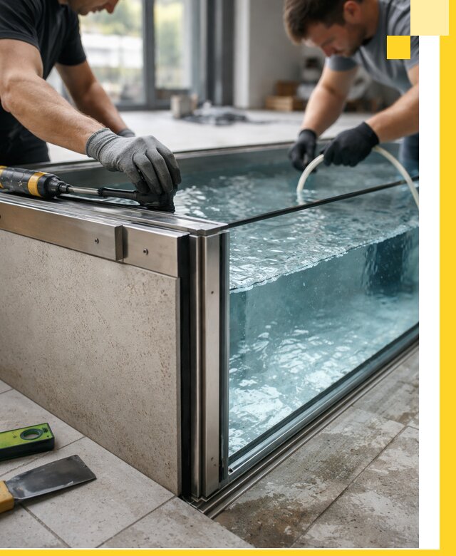 Проектирование и монтаж стеклянных бассейнов в Шадринске