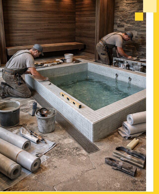 Установка и строительство бассейнов для сауны в Шадринске