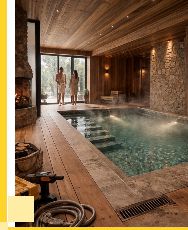 Проекты бань с бассейном под ключ в Шадринске от 77558 р., ЭриданШдр