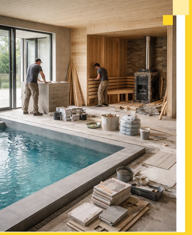 Проектирование и строительство бань с бассейном в Шадринске