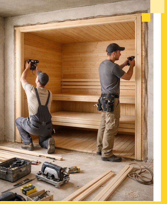 Монтаж саун под ключ в Шадринске — проектирование и установка