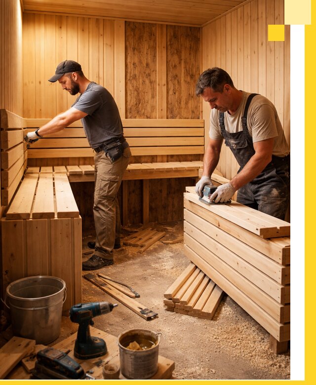 Профессиональный комплексный ремонт саун под ключ в Шадринске