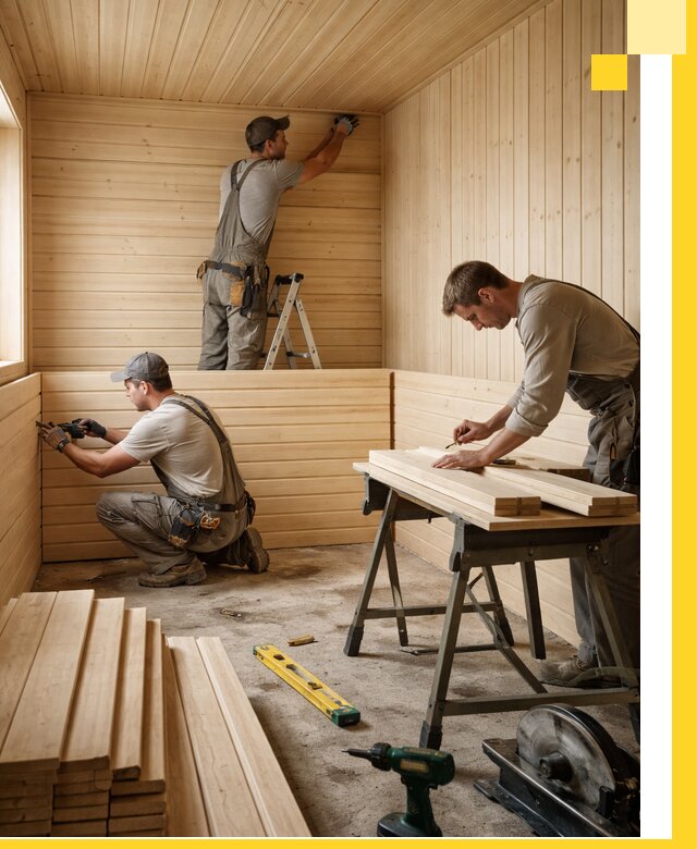 Обшивка саун в Шадринске из натуральной древесины под ключ