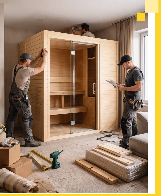 Установка и благоустройство саун в квартире в Шадринске