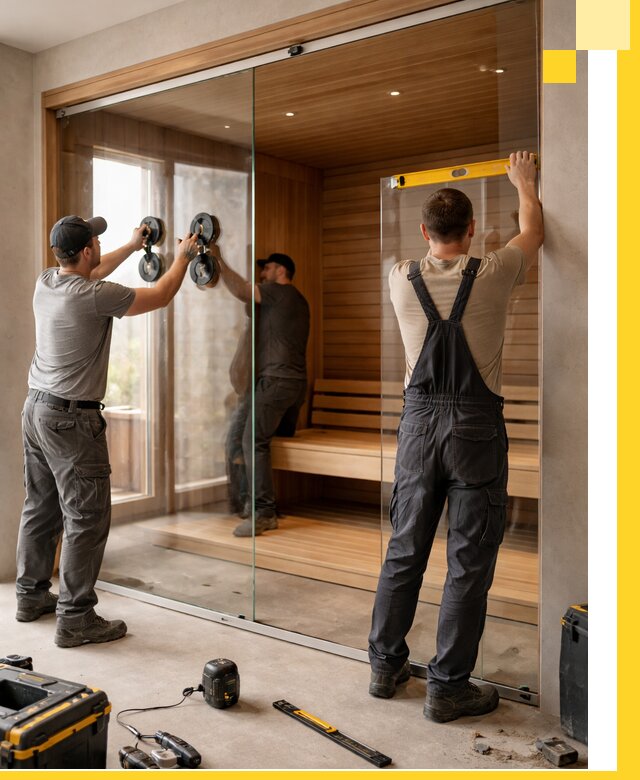 Производство и монтаж стеклянных саун под ключ в Шадринске