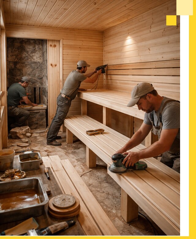 Профессиональная отделка бань в Шадринске под ключ, с гарантией