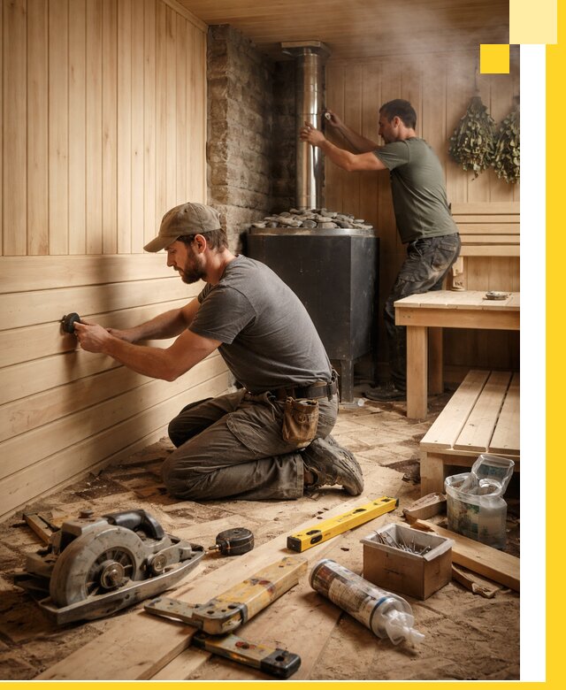 Полное строительство и оснащение парных под ключ в Шадринске