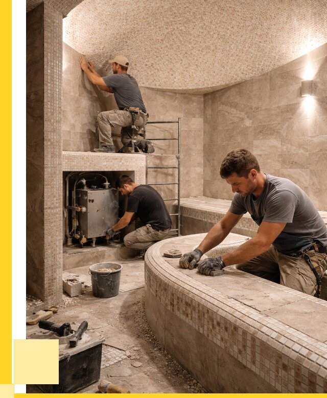 Монтаж хамамов под ключ в Шадринске от 258525 р. ЭриданШдр