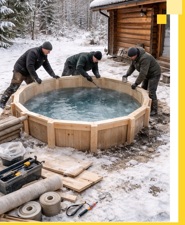 Изготовление и установка ледяных купелей под ключ в Шадринске