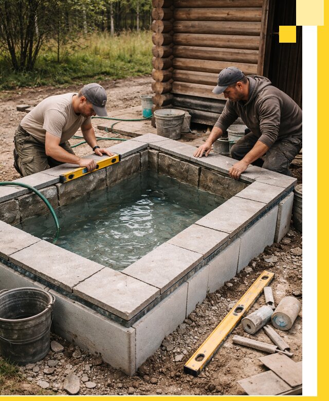 Изготовление и установка холодных купелей под ключ в Шадринске